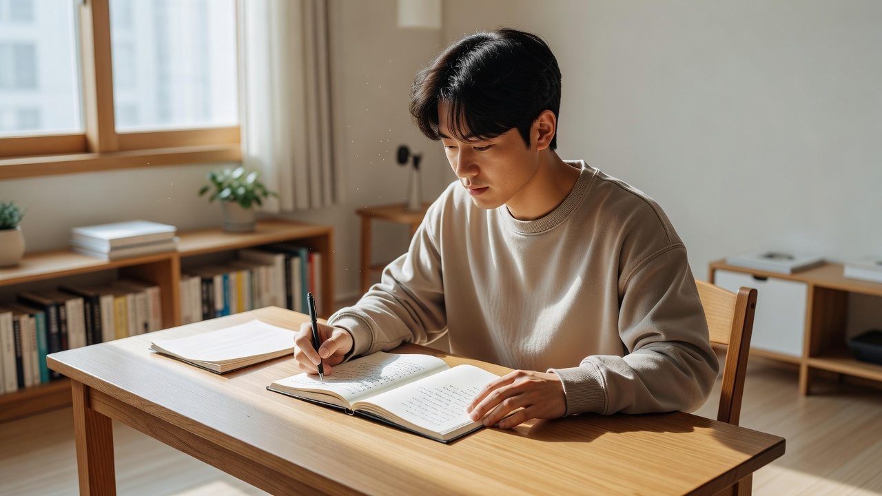 오늘의 운세 목차를 정리한 노트
