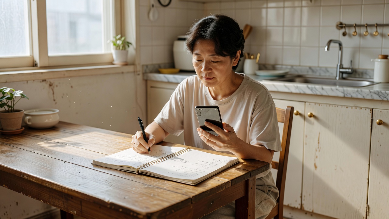 운세 활용 팁으로 하루 일정을 계획하는 모습