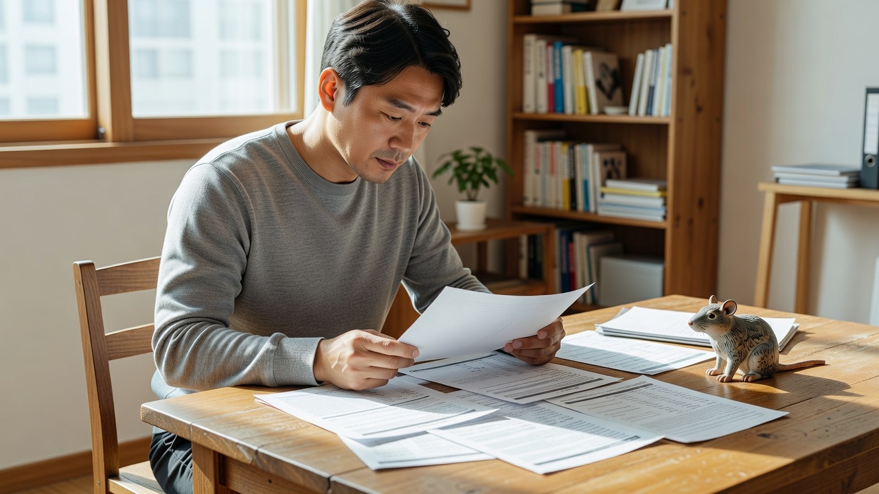쥐띠 오늘 운세 재물운 목차를 준비하는 모습