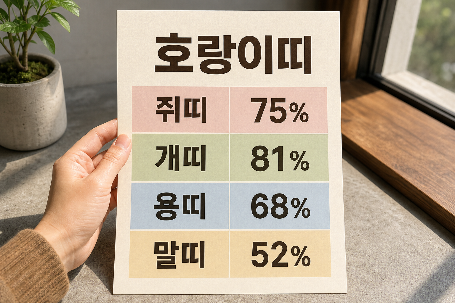 호랑이띠 연애운 2026년 최신 가이드: 띠별 궁합 확인 방법